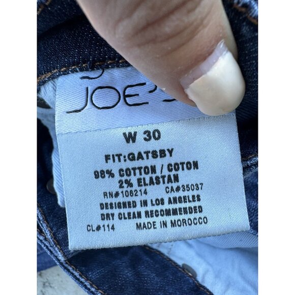 Joes Jeans Women Size 30 Gatsby Jeans Dark Blue Flare 90s Y2k Mid Rise - Picture 7 of 8